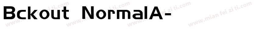 Bckout NormalA字体转换